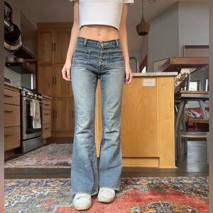 vintage distressed low waisted jeans 25